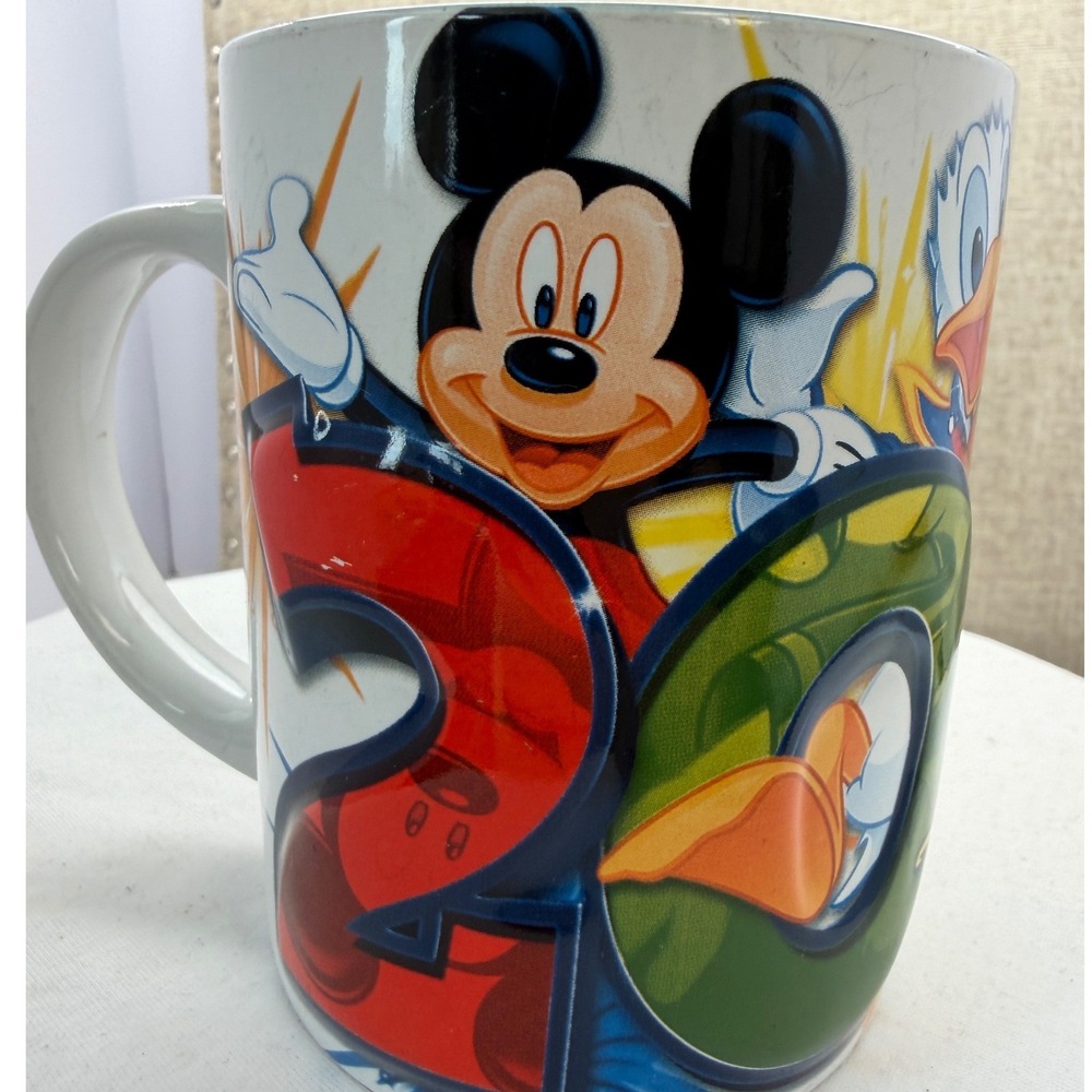 Disney Jerry Leigh Mickey Mouse 2013 Coffee Mug Blue Interior Ceramic